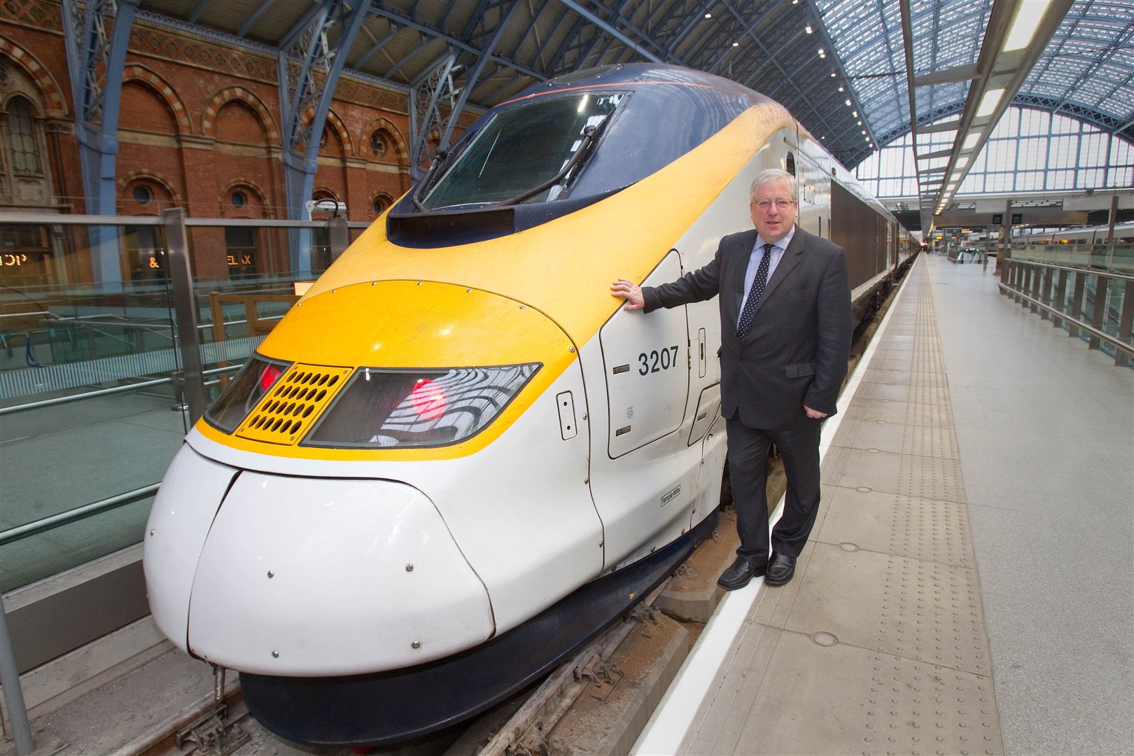 Patrick McLoughlin at St Pancras during his spell as transport secretary (Philip Toscano/PA)