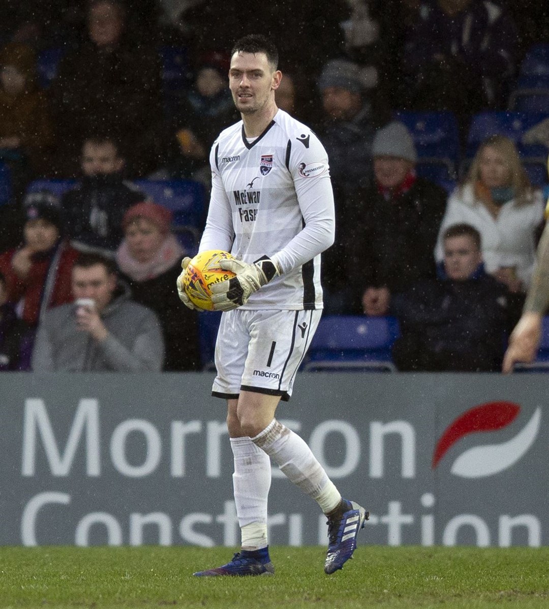 Picture - Ken Macpherson, Inverness. Ross County(1) v St.Johnstone(1).15.02.20. Ross County 'keeper Ross Laidlaw.