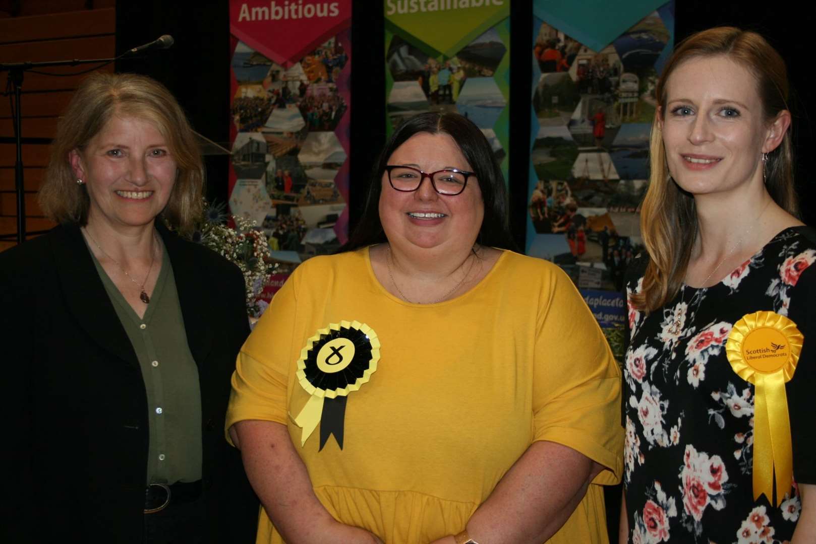 Black Isle ward councillors Sarah Atkin, Lyndsey Johnston and Morven-May MacCallum. Picture: Highland Council