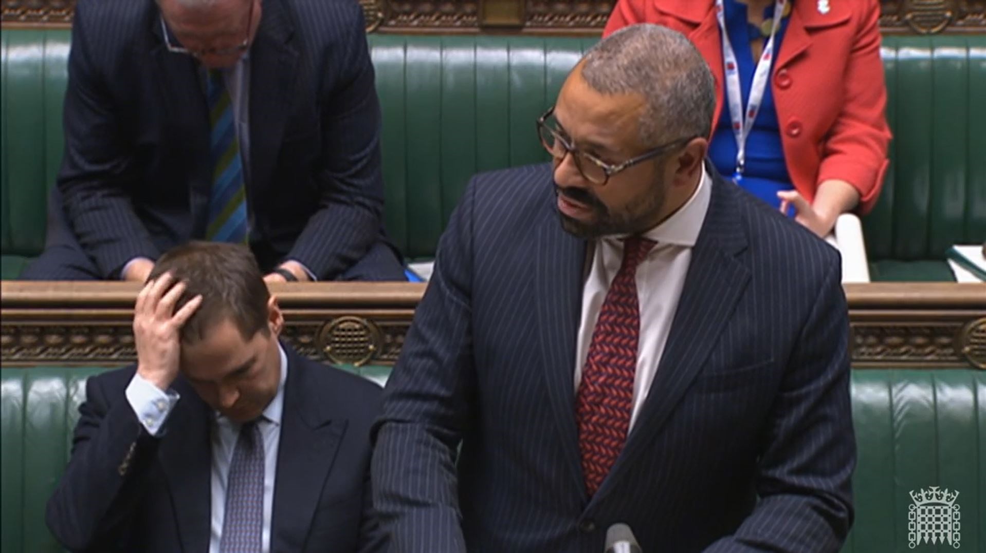 James Cleverly speaks during Home Office questions in the House of Commons (House of Commons/UK Parliament/PA)