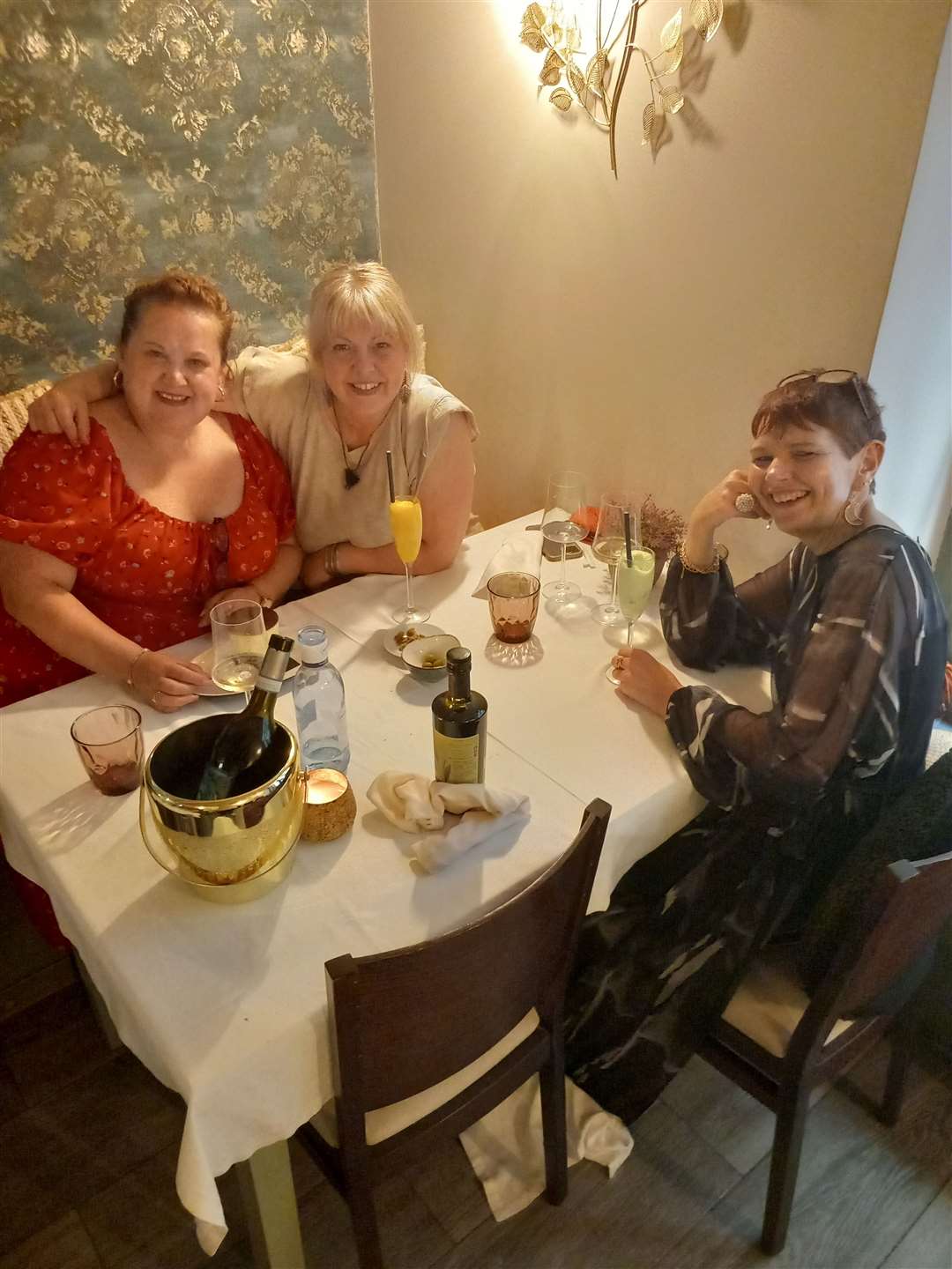 Kirsteen with friends Linda Morrison and Gail Nixon.