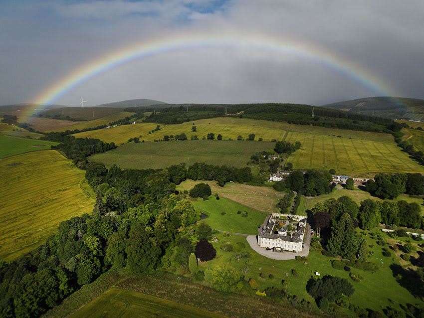 A rainbow over Foulis Castle and Foulis Forest. Picture: Nick Sidle