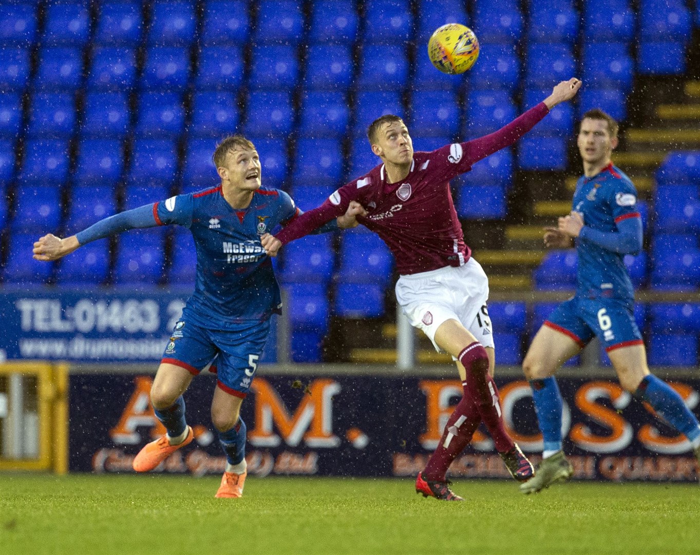 Inverness Caledonian Thistle defender Coll Donaldson (left) has been linked with a move to Ross County. Picture: Ken Macpherson