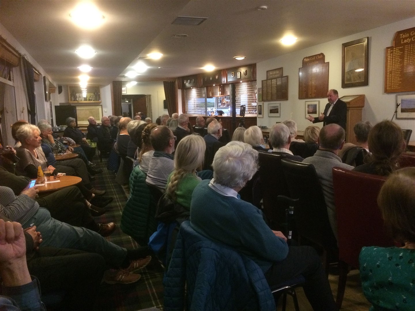Broadcaster and writer James Naughtie with a sold out event at Tain Golf Club.