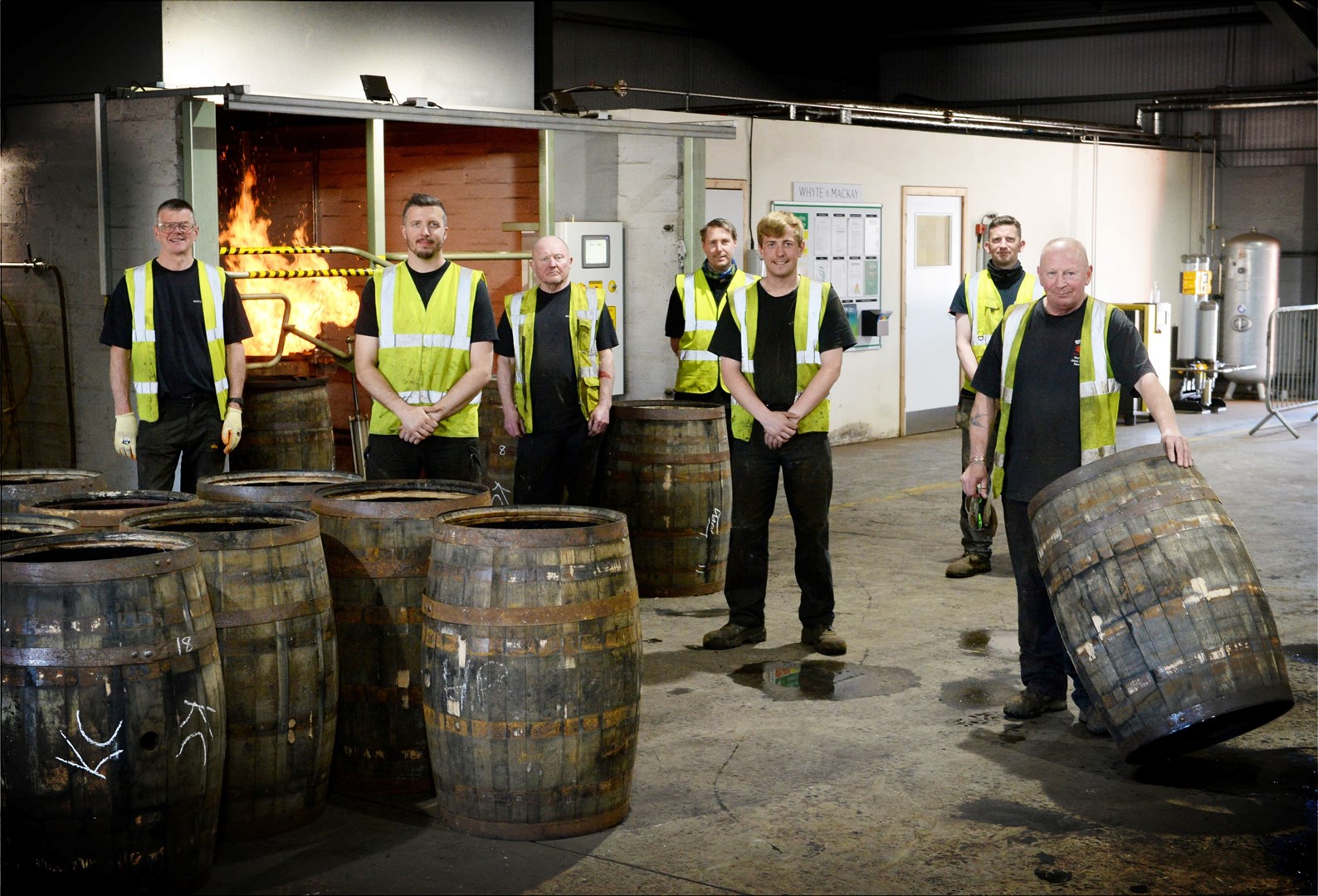 Invergordon Distillery mark their 60th anniversary with planted up barrels. Picture: James Mackenzie