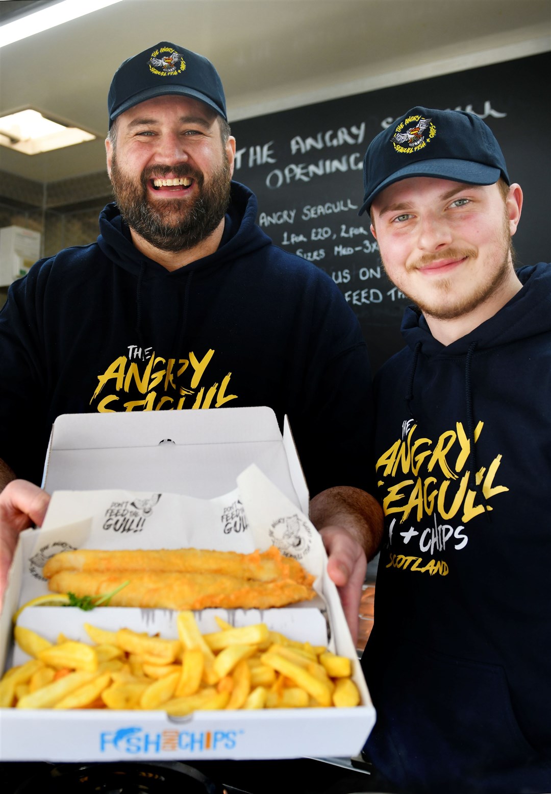 Grant Macnicol and Dan Lynch, of The Angry Seagull Fish and Chips.