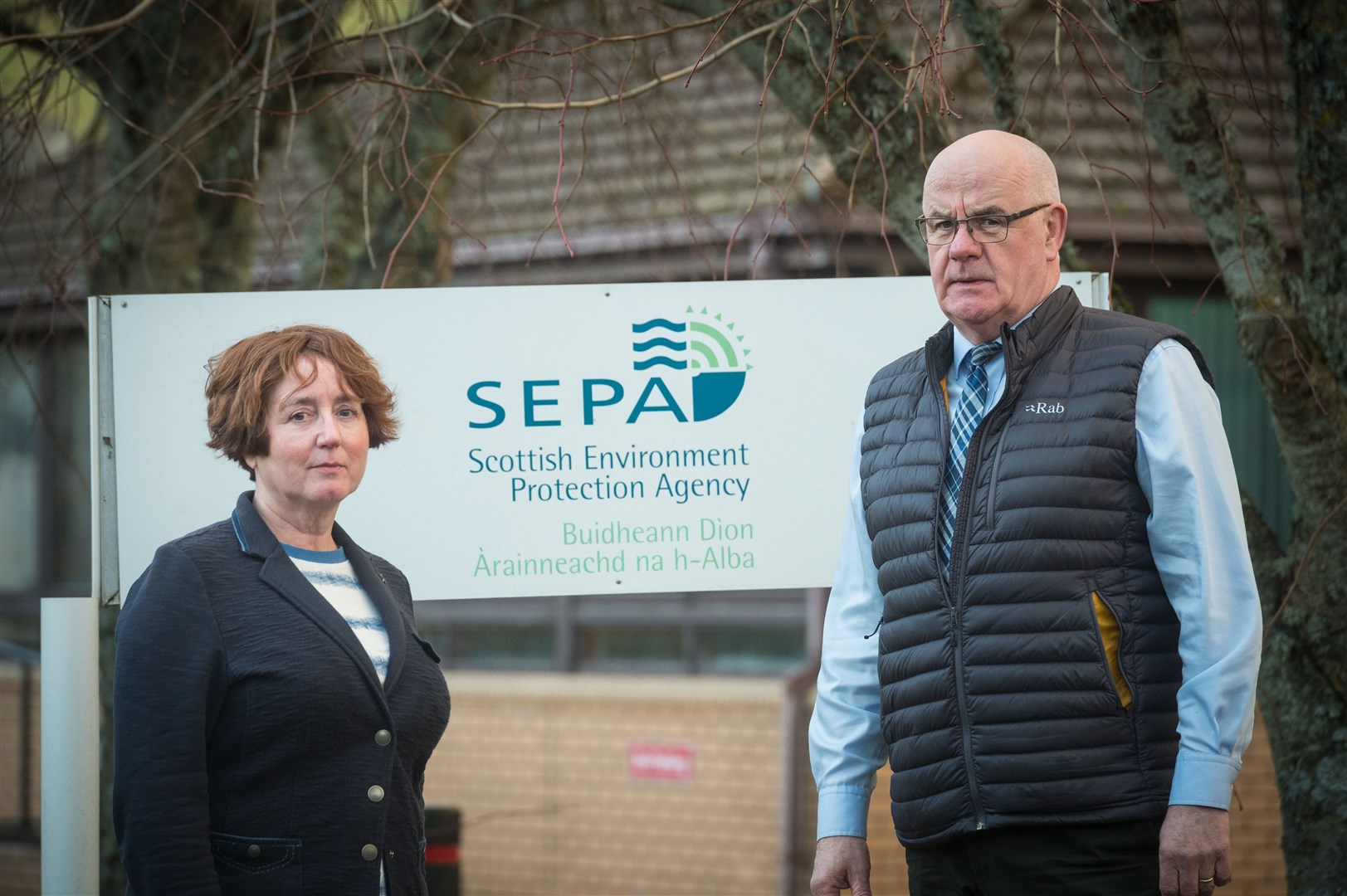 Businessman and former ward councillor Alister Mackinnon at the business park site with existing councillor, Angela MacLean.