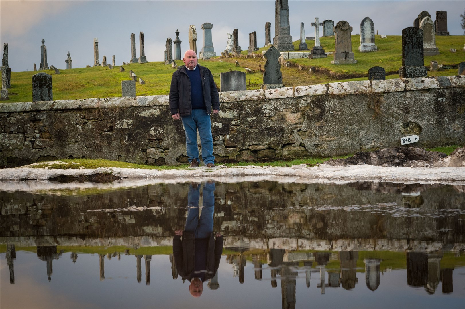 James Taylor who is complaining about the graveyard flooding at Easter Logie Cemetery. Picture: Callum Mackay