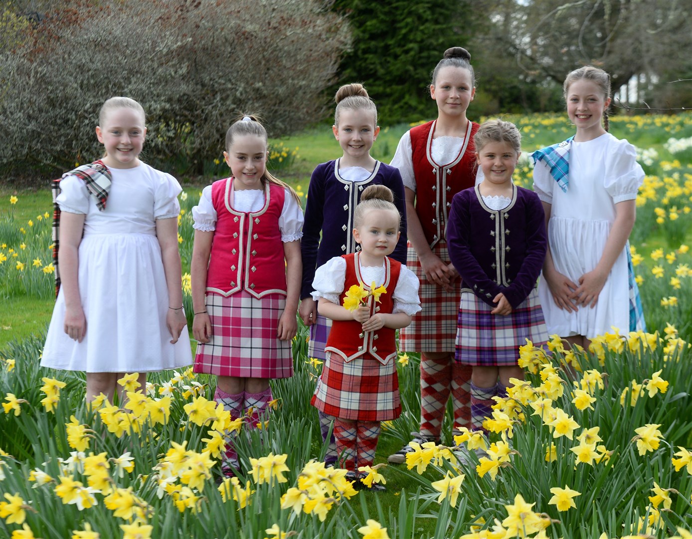 Daffodil Tea party at Foulis Castle.Dancers of The Michelle and Aileen Wilson School of Highland Dance.Picture Gary Anthony.