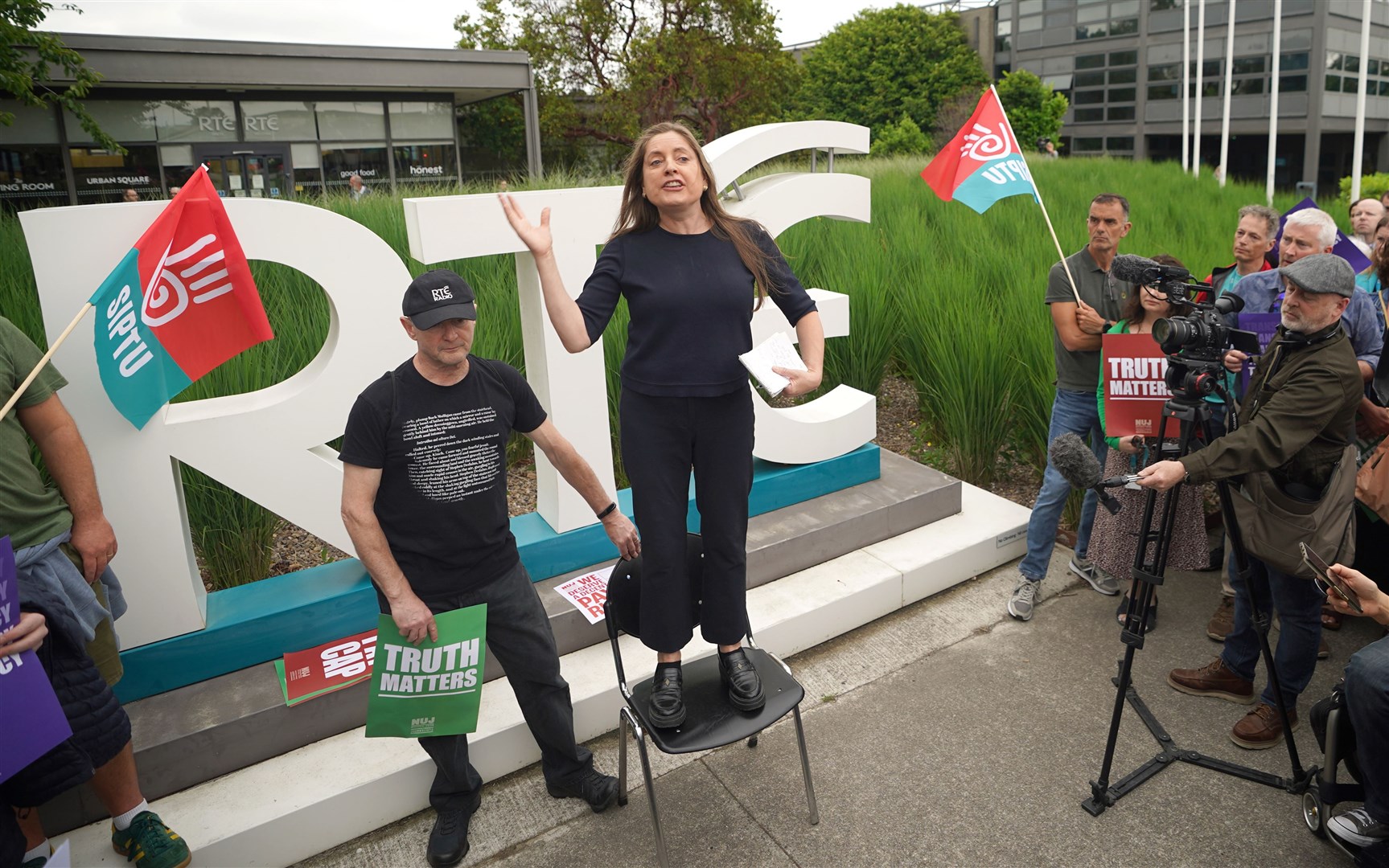 Emma O Kelly, chair of NUJ Dublin Broadcasting Branch (Niall Carson/PA)