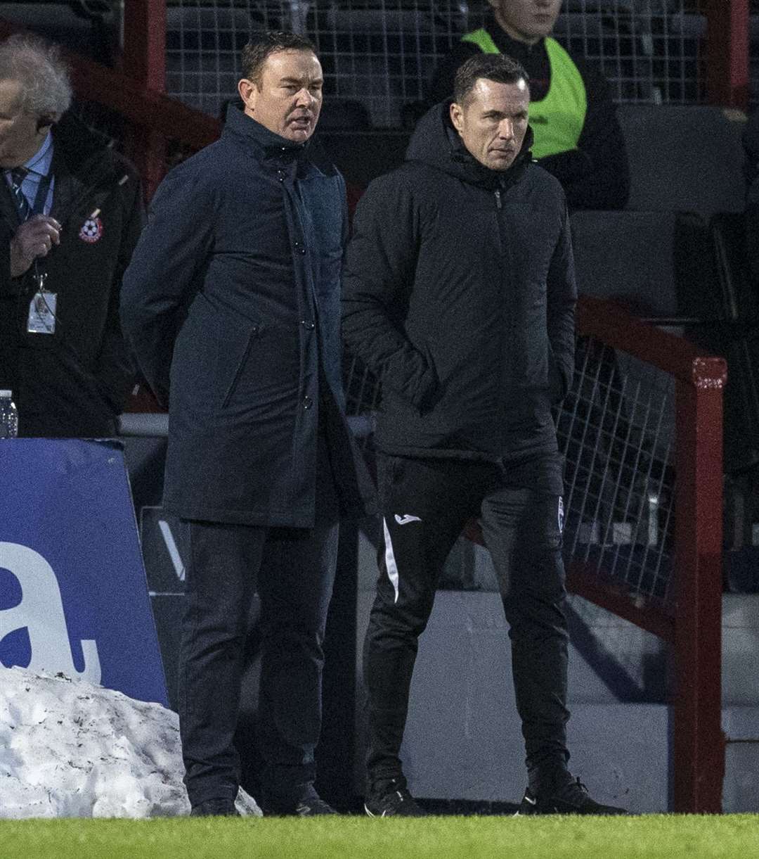 Don Cowie (right) has been named Ross County's interim manager after the exit of Derek Adams (left). Picture: Ken Macpherson