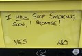 To quit or not to quit: that is the question for smokers at Wester Ross venue... 