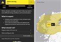 Yellow weather warning the Highlands