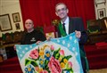 A floral and polka dot tapestry that took 460 hours to complete is being auctioned to raise "much needed" cash for Mikeysline.