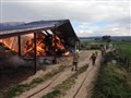 Fire crews tackle huge Highland barn blaze 