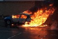 PICTURES: Car engulfed in flames in Tain
