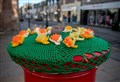 Dingwall yarn-bombers brighten up High Street in time for Easter