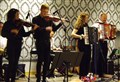 Addie Harper and pals entertained a large crowd in Dingwall