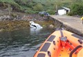 RNLI crew called out after car falls into the sea