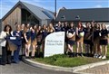 Black Isle netball team show off new kit at Eilean Dubh care home after £1000 boost