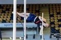 Pole vaulter keeps going over the top
