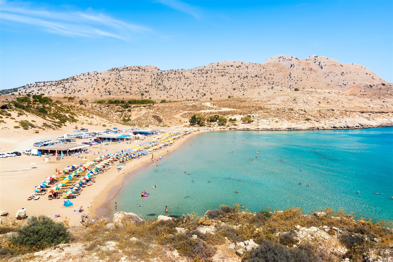 Tui said about 5% of all its flights go to the Greek island of Rhodes in the summer (Alamy/PA)