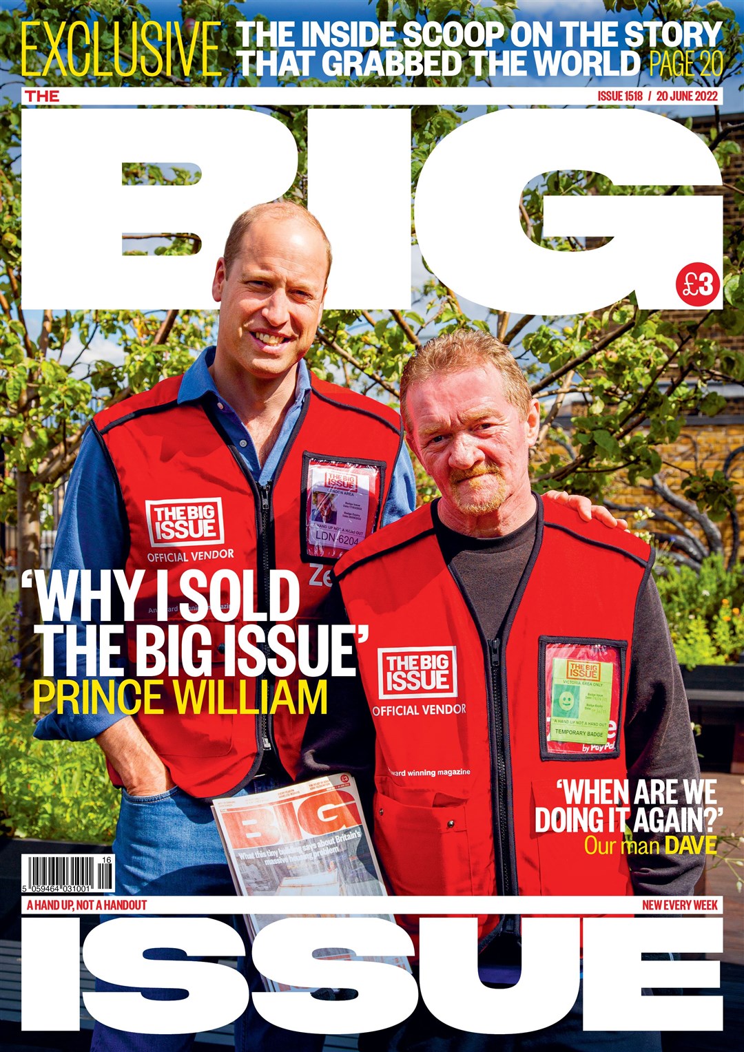 William and Dave Martin were the cover stars of the Big Issue edition they sold last year (Andy Parsons/Big Issue/PA)