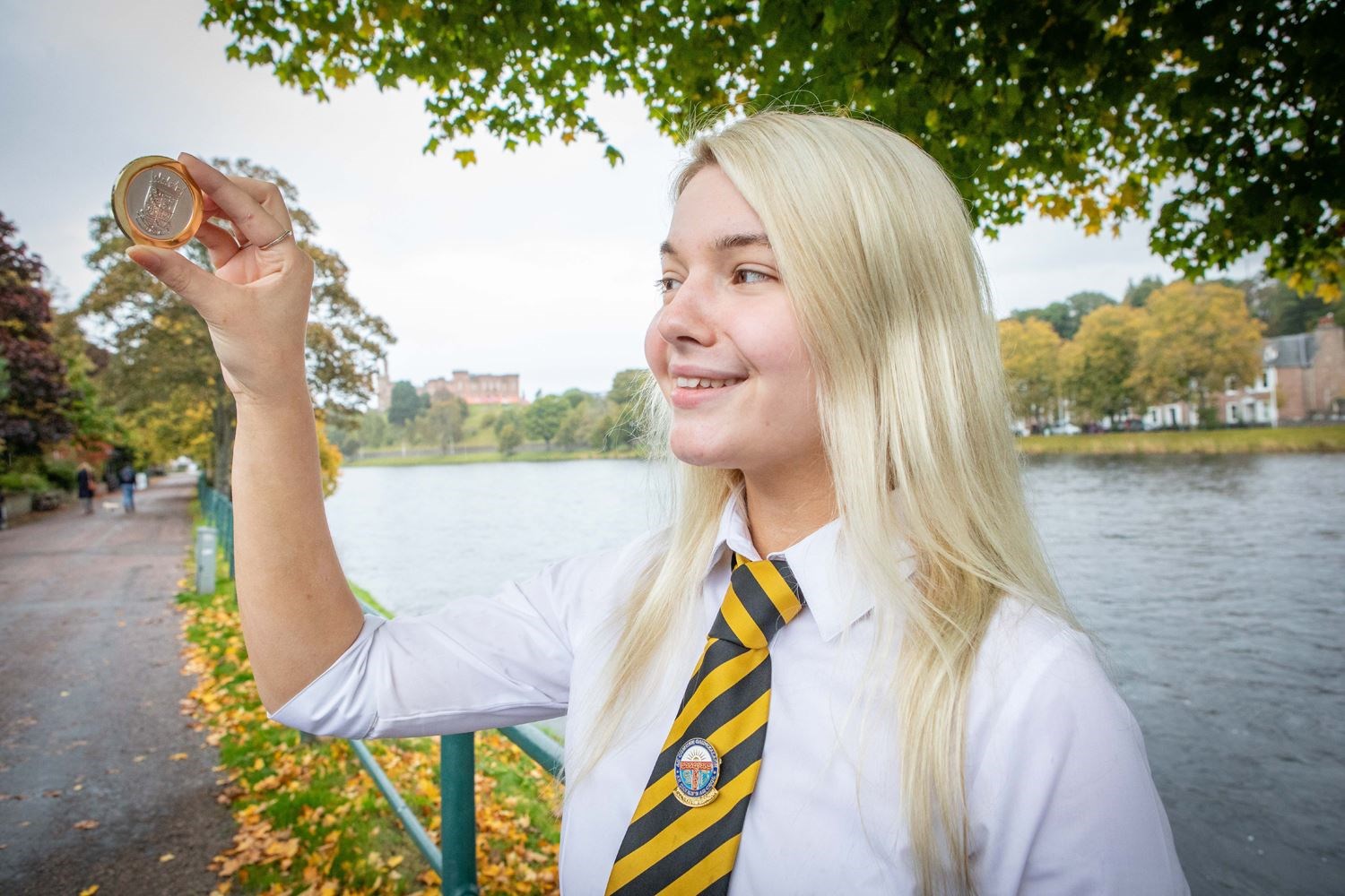 Picture shows Kirsty Nicolson, age 17, winner of the Provost of Falkirk Medal (Solo Singing Learner -Traditional - ages 16-18), at The Royal National Mòd 2021, in Inverness, Scotland.