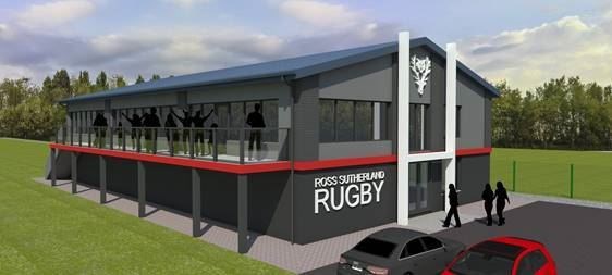 An artist's impression of what Ross Sutherland Rugby Club's new clubhouse could look like.