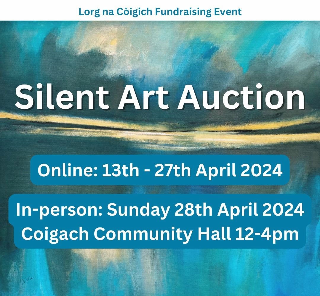 A silent art auction will be taking place at Coigach Community Hall both in-person and online in April.