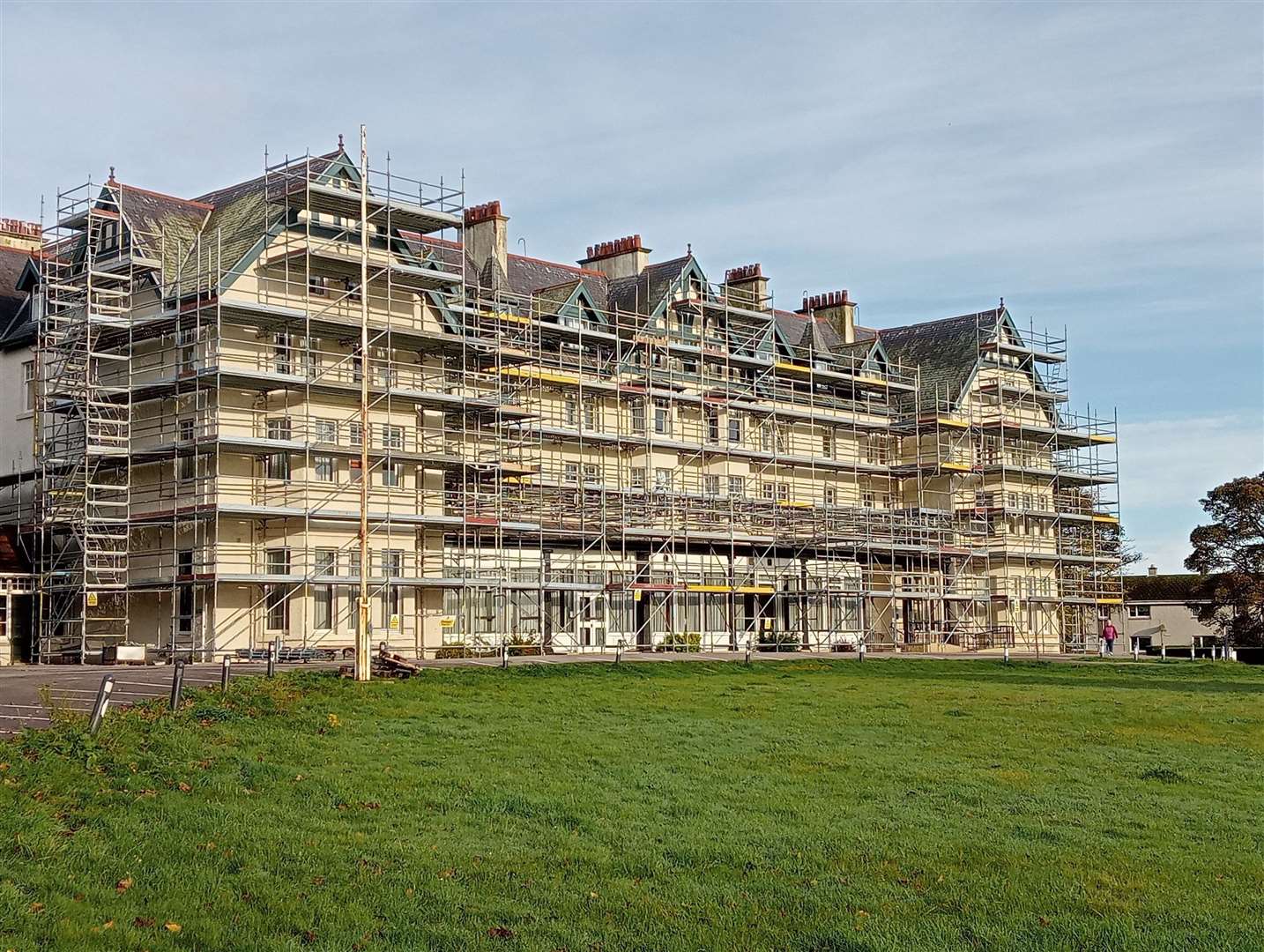 Dornoch Hotel, currently undergoing extensive renovations.