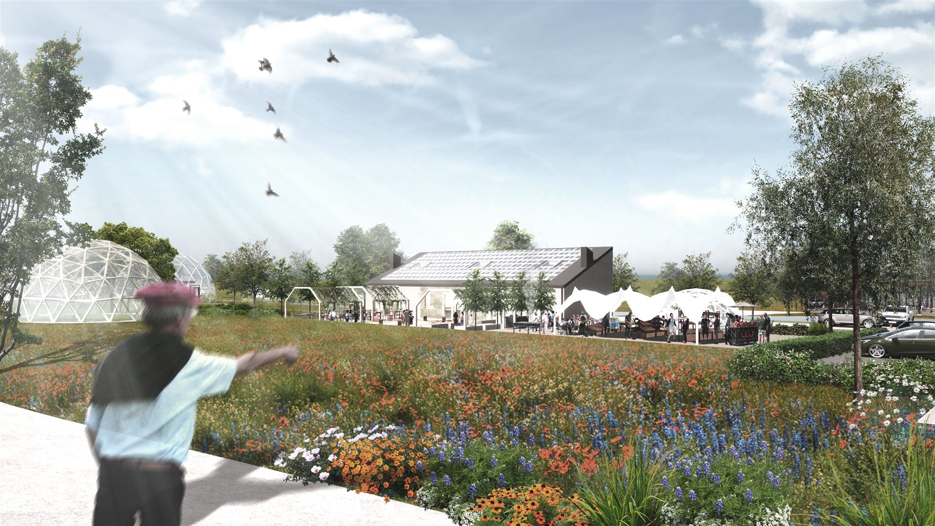 An artist's impression of the site from the rear.