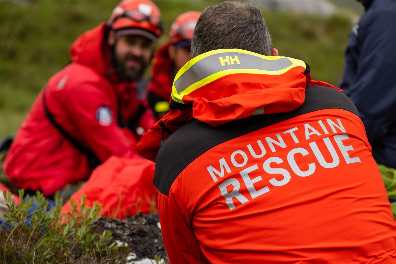 Mountain rescuers test out the new clothing. Picture: Assynt MRT