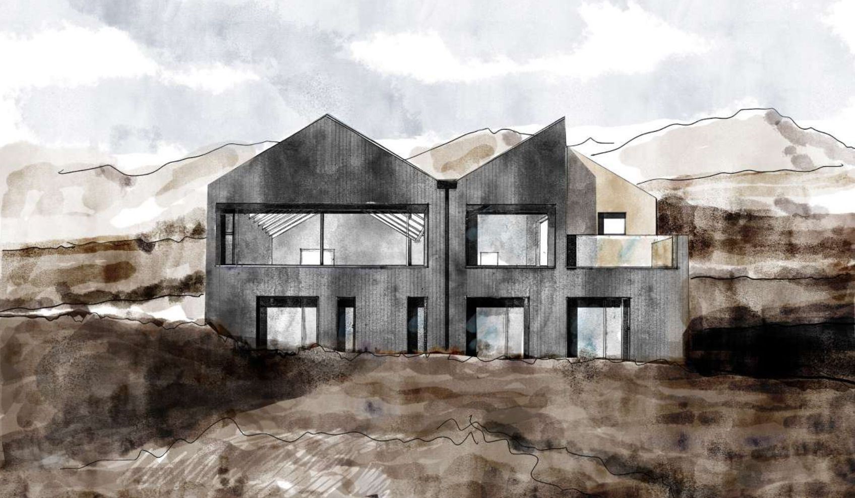 The artists' impression of the Ardmair house proposal from Simon Fraser to the Highland Council. Picture: Highland Council e-planning.