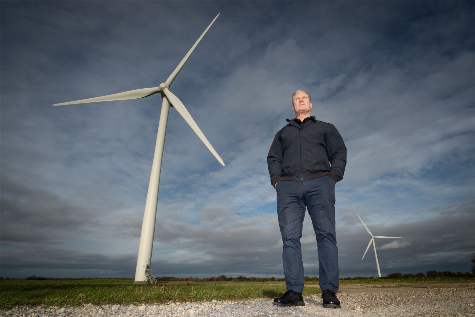 Labour Party leader Sir Keir Starmer has pledged to double onshore wind and quadruple offshore wind by 2030 (Stefan Rousseau/PA)