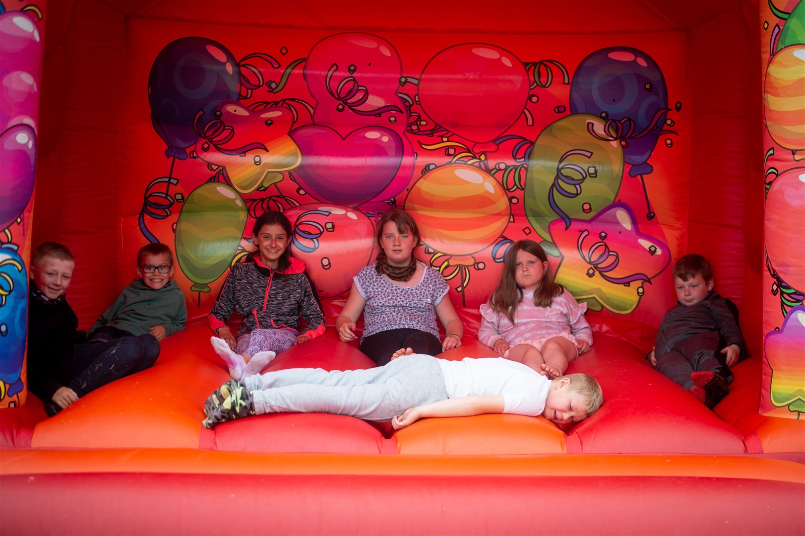 Children enjoyed the bouncy castle. Picture: Callum Mackay
