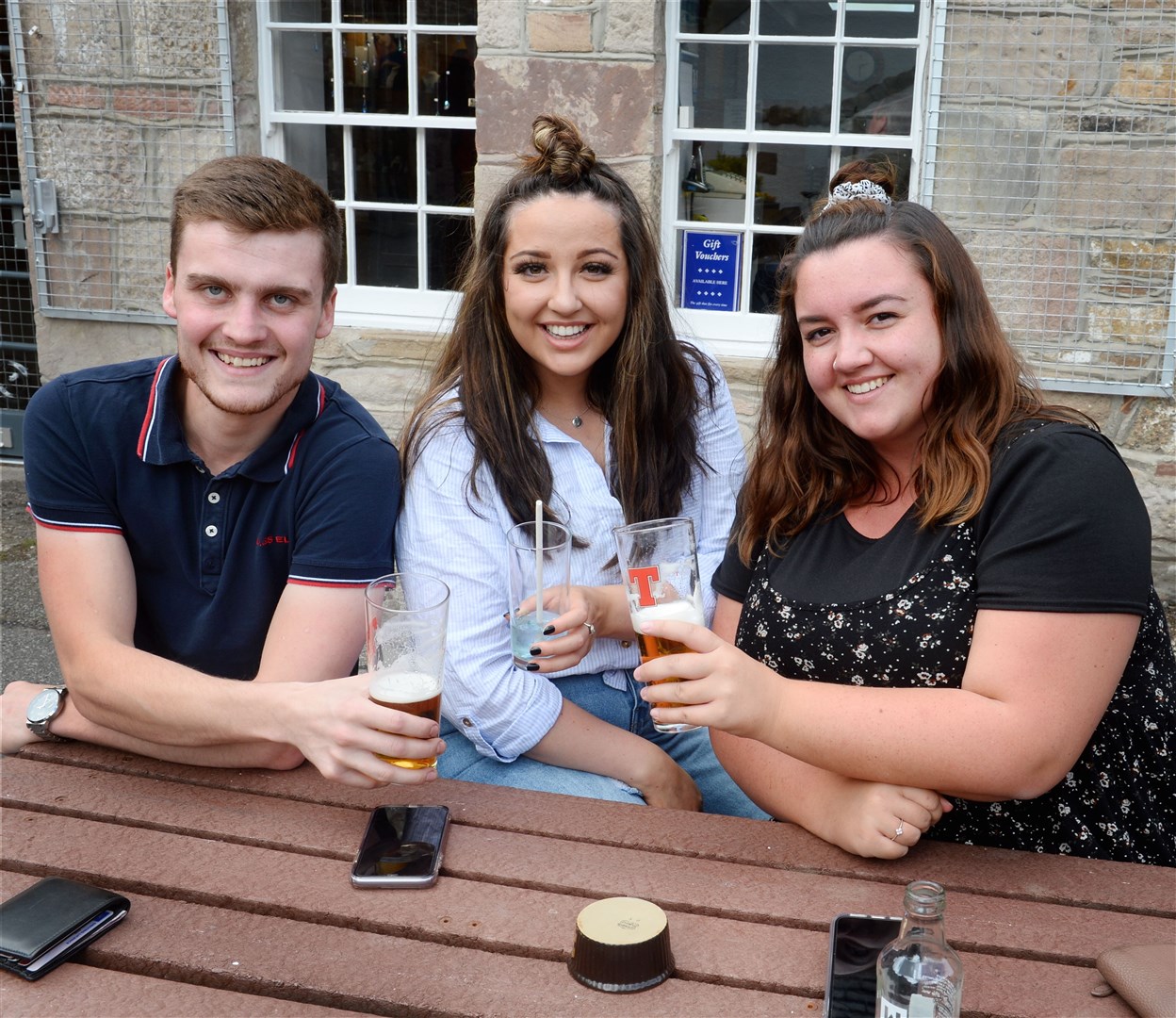 Back when beer gardens began to open up as coronavirus pandemic restrictions started to ease, Gary was there to capture the moment. Enjoying a pint at The Caledonian Dingwall are Kyle Rose, Ally Lamont and Maya Duffy.