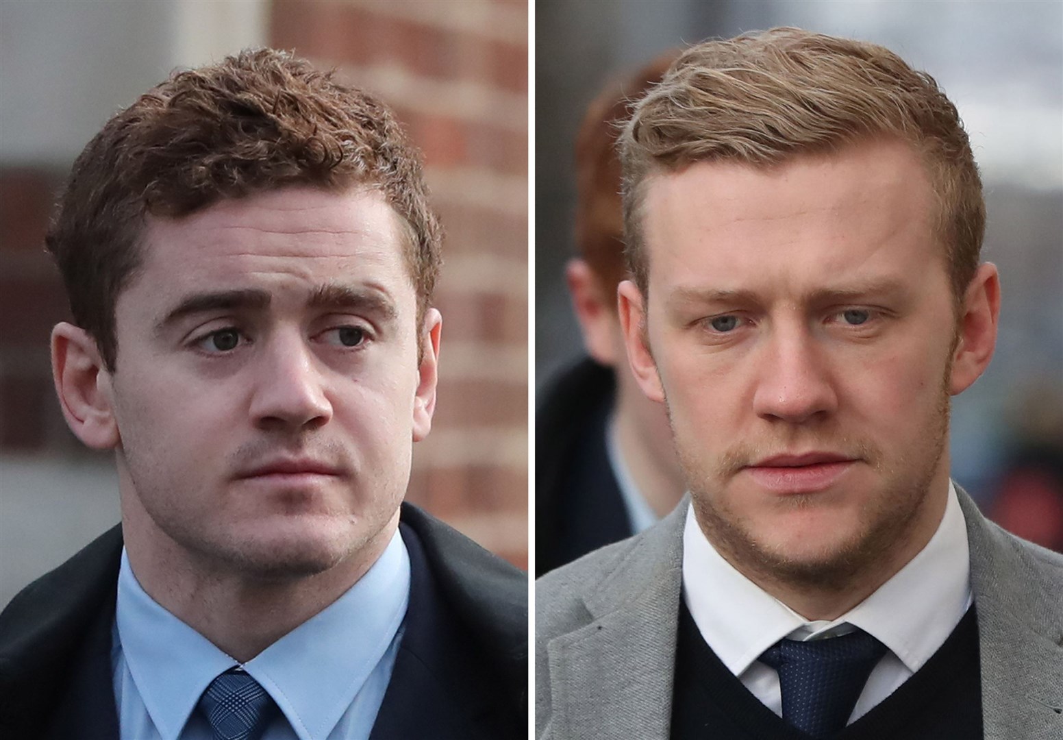Paddy Jackson and Stuart Olding were acquitted of rape at a trial in Belfast in 2018 (Niall Carson/PA)