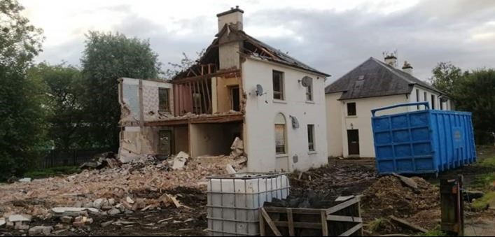 Flashback: Demolition under way.