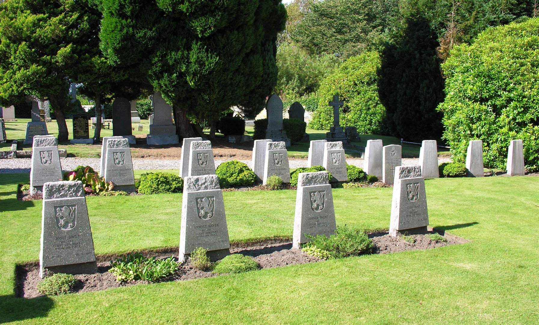 Eighteen fallen airmen from the 311 squadron are buried at Tain. Photo: Tain Museum