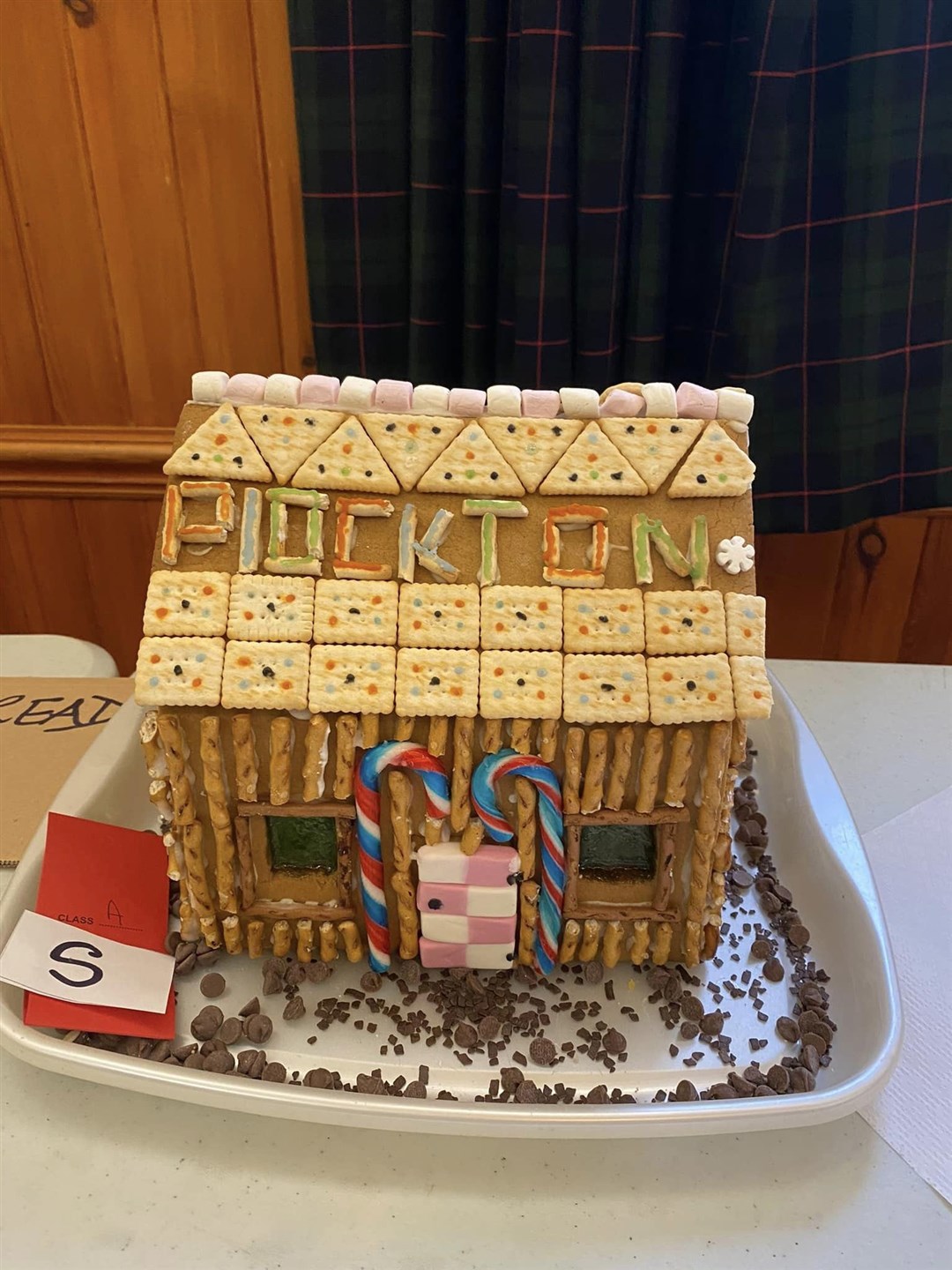 Ewan Cameron won 2nd place for his Plockton gingerbread house.