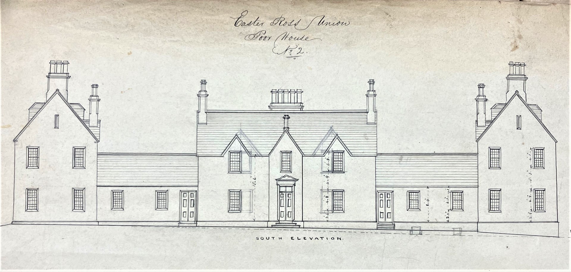 Plan of the Easter Ross Union Poorhouse, circa1850.