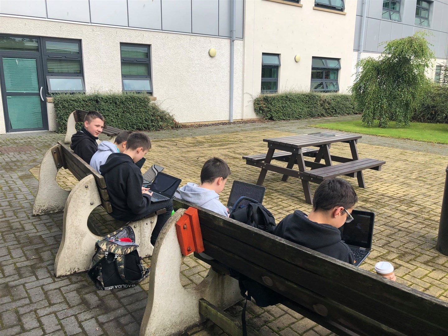 Dingwall Academy has paid tribute to its S1 intake for meeting the tough challege of adapting to a new school and the coronavirus restrictions. Picture: Dingwall Academy