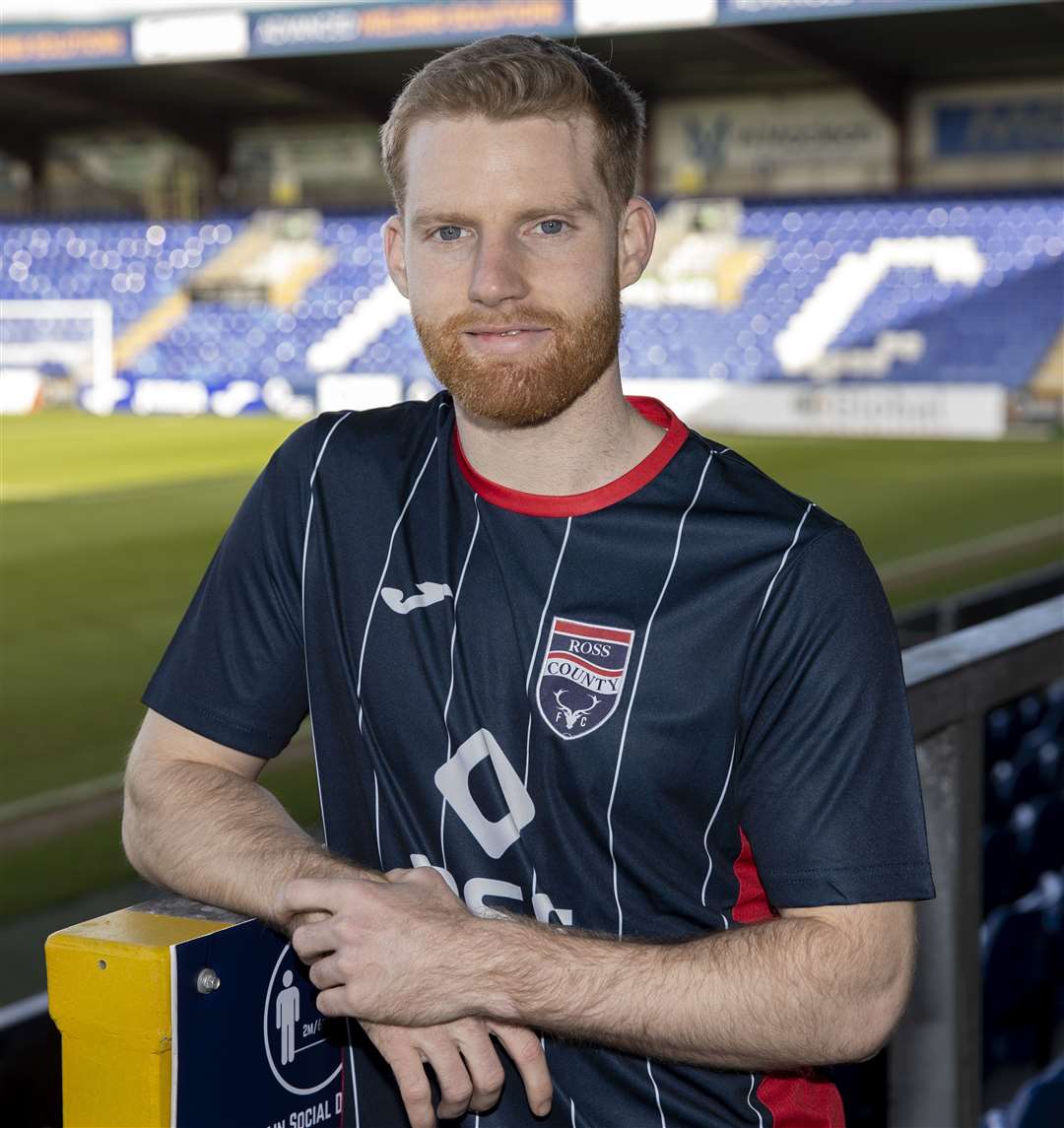 Picture - Ken Macpherson. See story. Ross County's new signing Josh Sims, pictured ahead of tomorrow’s (Sat) game against Hibs.