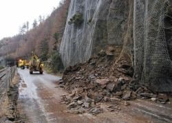 The rockfall-prone road has re-opened but calls are now being made for a permanent solution