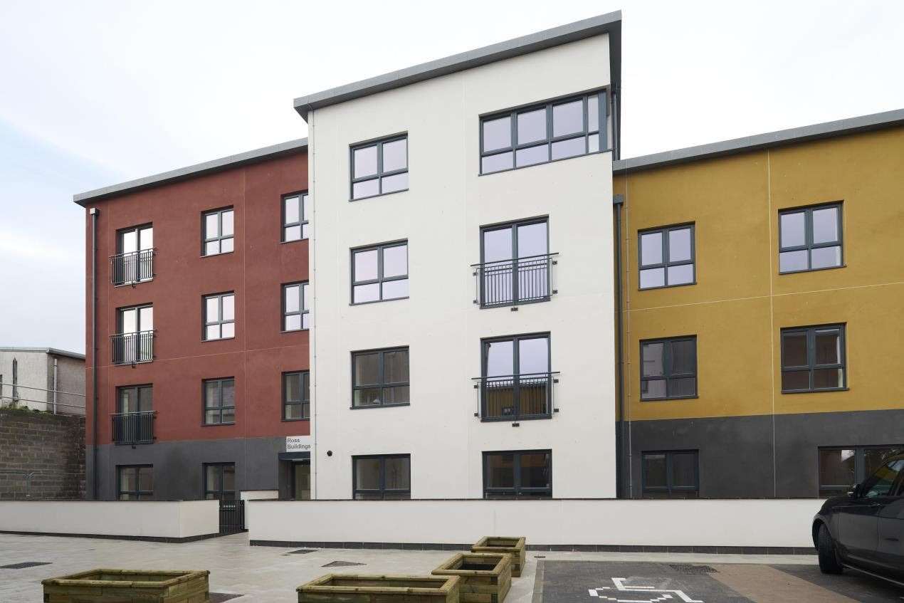 Some of the new Dingwall council flats.