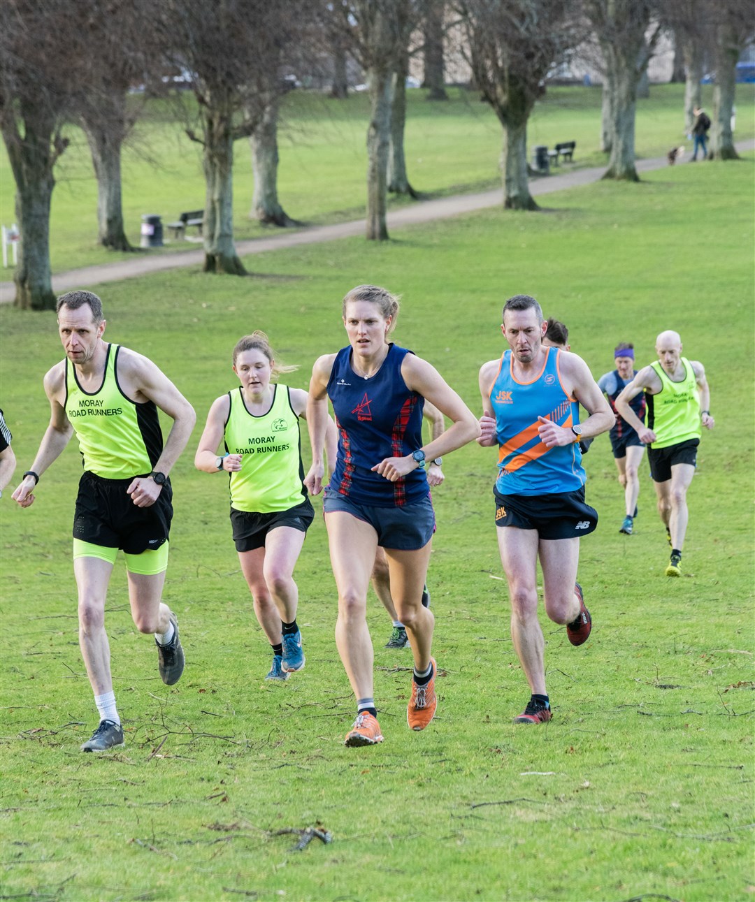Senior Men and Women competing at Grant Park's Cross Country course in Forres...Picture: Beth Taylor.