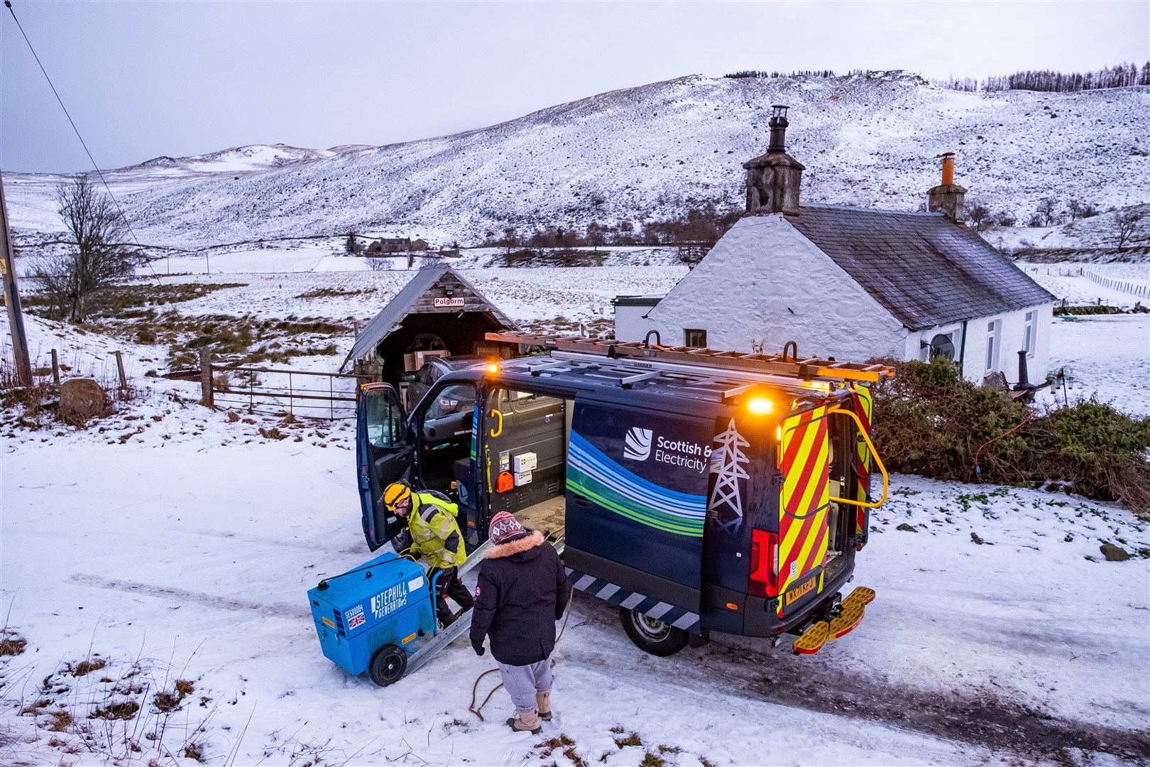 Work has continued for 10 days to reconnect homes across Scotland to power supplies.