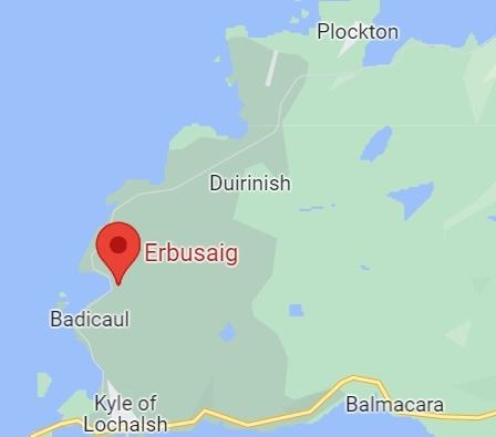 The drama unfolded on Saturday evening at Erbusaig Bay near Kyle. Image: Google