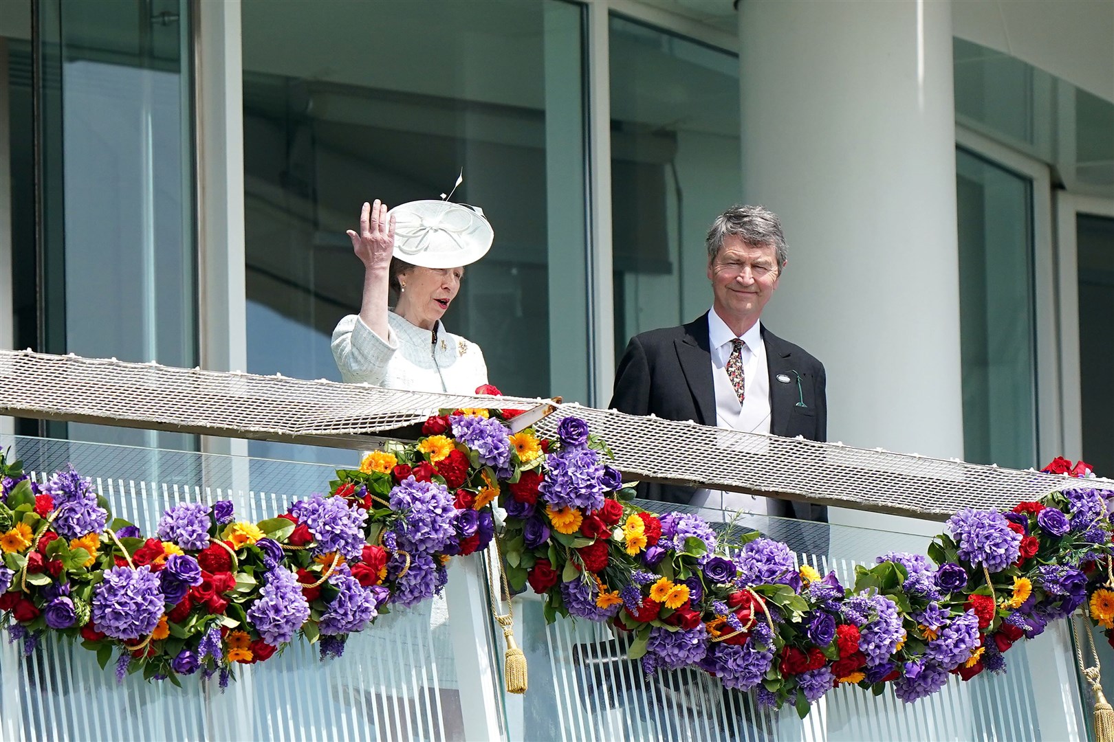 Anne and her husband, Vice Admiral Sir Tim Laurence, were in attendance while the Queen stayed in Windsor (Tim Goode/PA)